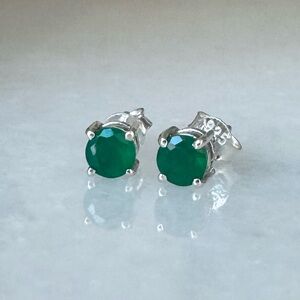 NWOT Tuckernuck Saxon Earrings, Green Onyx, Sterling Silver